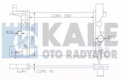 KALE OTO RADYATOR 349200 -  Радиатор, охлаждение двигателя